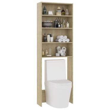 vidaXL Ντουλάπι Πλυντηρίου Sonoma Δρυς 64 x 24 x 190 εκ.