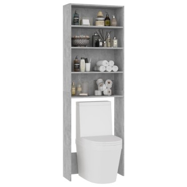 vidaXL Ντουλάπι Πλυντηρίου Γκρι Σκυροδέματος 64 x 24 x 190 εκ.