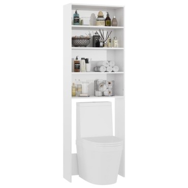 vidaXL Ντουλάπι Πλυντηρίου Γυαλιστερό Μαύρο 64 x 24 x 190 εκ.