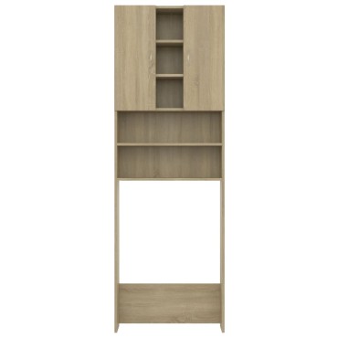vidaXL Ντουλάπι Πλυντηρίου Sonoma Δρυς 64 x 25,5 x 190 εκ.