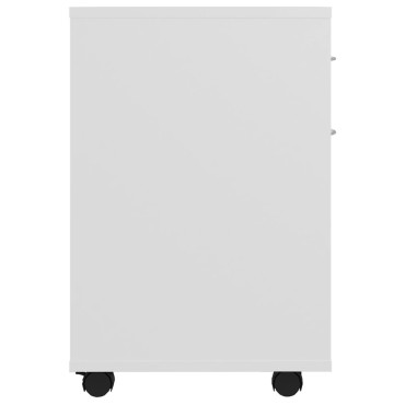 vidaXL Ντουλάπι Τροχήλατο Λευκό 45x38x54cm από Επεξ. Ξύλο 1 τεμ.