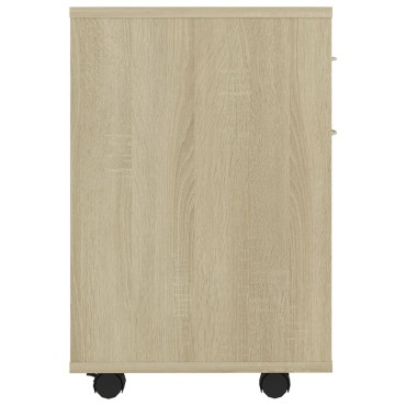 vidaXL Ντουλάπι Τροχήλατο Sonoma Δρυς 45x38x54cm από Επεξ. Ξύλο 1 τεμ.
