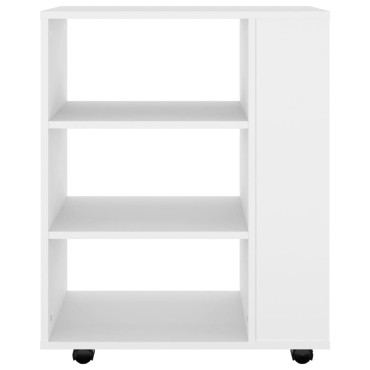 vidaXL Ντουλάπι Τροχήλατο Λευκό 60x35x75cm από Επεξ. Ξύλο 1 τεμ.