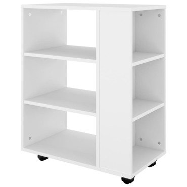 vidaXL Ντουλάπι Τροχήλατο Λευκό 60x35x75cm από Επεξ. Ξύλο 1 τεμ.