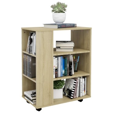 vidaXL Ντουλάπι Τροχήλατο Sonoma Δρυς 60x35x75cm από Επεξ. Ξύλο 1 τεμ.