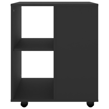 vidaXL Ντουλάπι Τροχήλατο Μαύρο 60x53x72cm από Επεξ. Ξύλο 1 τεμ.