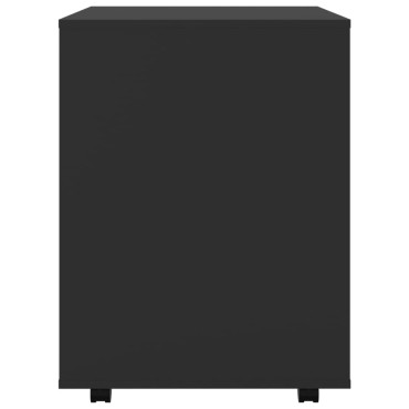 vidaXL Ντουλάπι Τροχήλατο Μαύρο 60x53x72cm από Επεξ. Ξύλο 1 τεμ.
