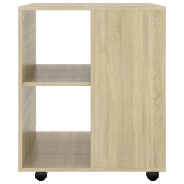 vidaXL Ντουλάπι Τροχήλατο Sonoma Δρυς 60x53x72cm Επεξ. Ξύλο 1 τεμ.
