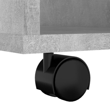vidaXL Ντουλάπι Τροχήλατο Γκρι Σκυροδέματος 60x53x72cm Επεξ. Ξύλο 1 τεμ.