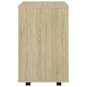 vidaXL Ντουλάπι Τροχήλατο Sonoma Δρυς 46x36x59cm από Επεξ. Ξύλο 1 τεμ.