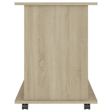 vidaXL Ντουλάπι Τροχήλατο Sonoma Δρυς 60x45x60cm από Επεξ. Ξύλο 1 τεμ.