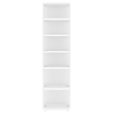 vidaXL Παπουτσοθήκη Λευκή 27,5x27x102cm από Επεξεργασμένο Ξύλο