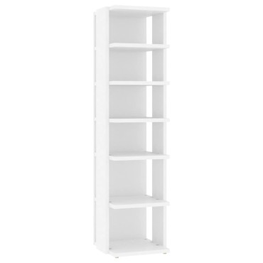 vidaXL Παπουτσοθήκες 2 τεμ. Λευκές 27,5x27x102cm Επεξεργασμένο Ξύλο