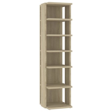 vidaXL Παπουτσοθήκη Sonoma Δρυς 27,5x27x102cm από Επεξεργασμένο Ξύλο