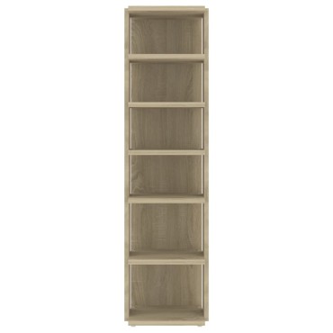 vidaXL Παπουτσοθήκη Sonoma Δρυς 27,5x27x102cm από Επεξεργασμένο Ξύλο