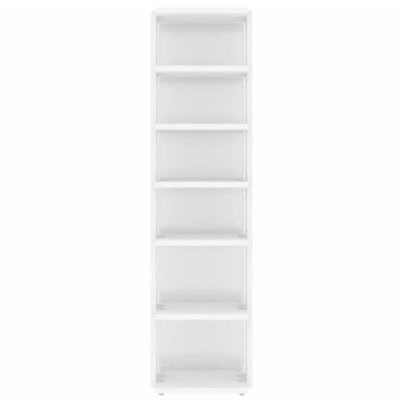 vidaXL Παπουτσοθήκη Γυαλιστερή Λευκή 27,5x27x102cm Επεξεργασμένο Ξύλο