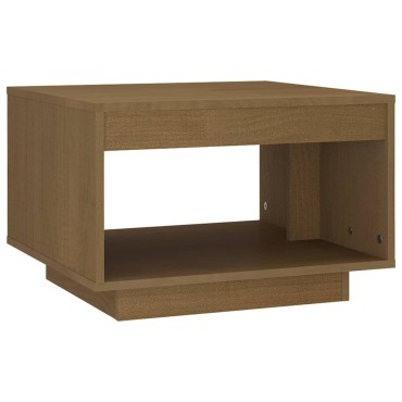 vidaXL Τραπεζάκι Σαλονιού Καφέ Μελί 50x50x33,5cm Μασίφ Ξύλο Πεύκου 1 τεμ.