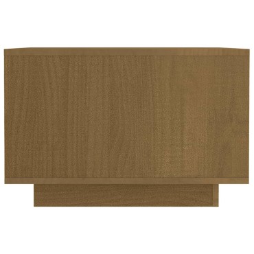 vidaXL Τραπεζάκι Σαλονιού Καφέ Μελί 50x50x33,5cm Μασίφ Ξύλο Πεύκου 1 τεμ.