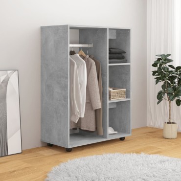 vidaXL Ντουλάπα Γκρι Σκυροδέματος 80x40x110cm από Επεξ. Ξύλο 1 τεμ.