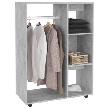 vidaXL Ντουλάπα Γκρι Σκυροδέματος 80x40x110cm από Επεξ. Ξύλο 1 τεμ.