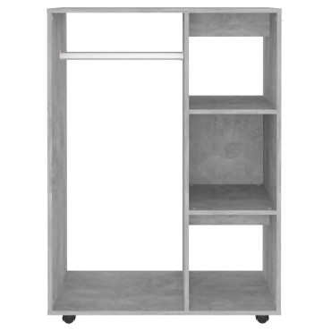 vidaXL Ντουλάπα Γκρι Σκυροδέματος 80x40x110cm από Επεξ. Ξύλο 1 τεμ.