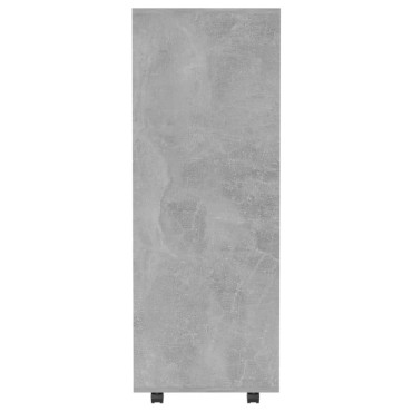 vidaXL Ντουλάπα Γκρι Σκυροδέματος 80x40x110cm από Επεξ. Ξύλο 1 τεμ.