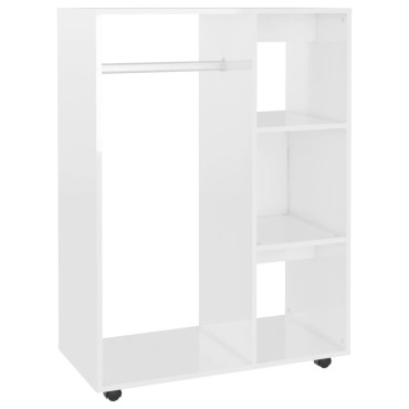 vidaXL Ντουλάπα Γυαλιστερό Λευκό 80x40x110cm από Επεξ. Ξύλο 1 τεμ.