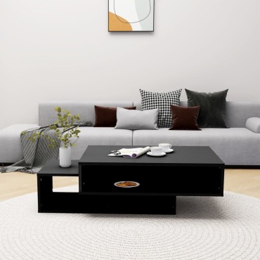 vidaXL Τραπεζάκι Σαλονιού Μαύρο 105x55x32cm από Επεξ. Ξύλο 1 τεμ.
