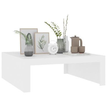 vidaXL Τραπεζάκι Σαλονιού Λευκό 100x100x35cm Επεξ. Ξύλο 1 τεμ.