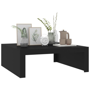 vidaXL Τραπεζάκι Σαλονιού Μαύρο 100x100x35cm από Επεξ. Ξύλο 1 τεμ.