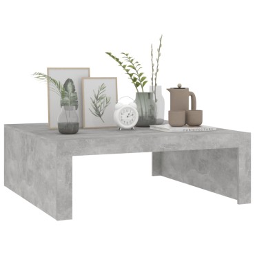 vidaXL Τραπεζάκι Σαλονιού Γκρι Σκυρ. 100x100x35cm Επεξ. Ξύλο 1 τεμ.