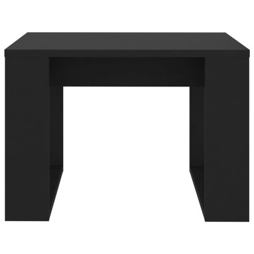 Τραπέζι Βοηθητικό Μαύρο 50x50x35cm από Επεξεργ. Ξύλο 1 τεμ.