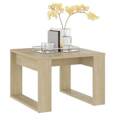 vidaXL Τραπέζι Βοηθητικό Sonoma Δρυς 50x50x35cm από Επεξ. Ξύλο 1 τεμ.