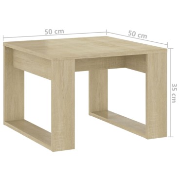 vidaXL Τραπέζι Βοηθητικό Sonoma Δρυς 50x50x35cm από Επεξ. Ξύλο 1 τεμ.