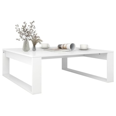 vidaXL Τραπεζάκι Σαλονιού Λευκό 100x100x35cm Επεξ. Ξύλο 1 τεμ.