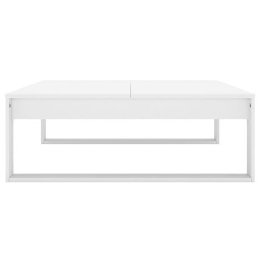 vidaXL Τραπεζάκι Σαλονιού Λευκό 100x100x35cm Επεξ. Ξύλο 1 τεμ.
