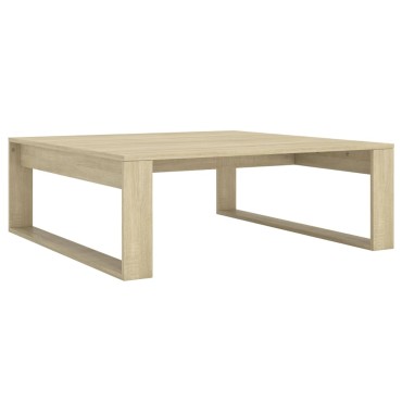 vidaXL Τραπεζάκι Σαλονιού Sonoma Δρυς 100x100x35cm από Επεξ. Ξύλο 1 τεμ.