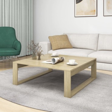 vidaXL Τραπεζάκι Σαλονιού Sonoma Δρυς 100x100x35cm από Επεξ. Ξύλο 1 τεμ.