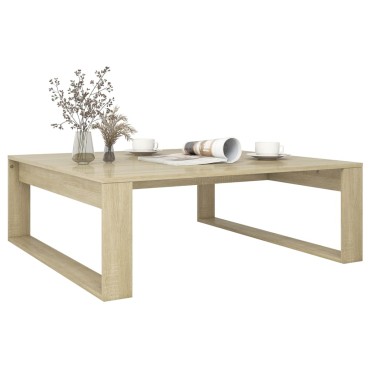 vidaXL Τραπεζάκι Σαλονιού Sonoma Δρυς 100x100x35cm από Επεξ. Ξύλο 1 τεμ.
