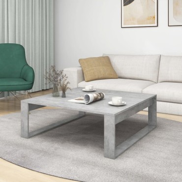 vidaXL Τραπεζάκι Σαλονιού Γκρι Σκυρ. 100x100x35cm Επεξ. Ξύλο 1 τεμ.