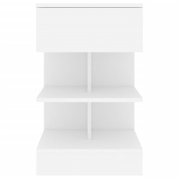 vidaXL Κομοδίνα 2 τεμ. Λευκά 40x35x65cm από Επεξ. Ξύλο