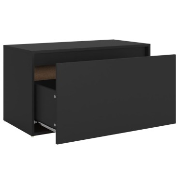 vidaXL Έπιπλο Χολ / Εισόδου Μαύρο 80x40x45cm από Επεξ. Ξύλο 1 τεμ.