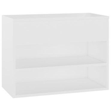 vidaXL Παπουτσοθήκη Λευκή 60x30x45cm από Επεξ. Ξύλο