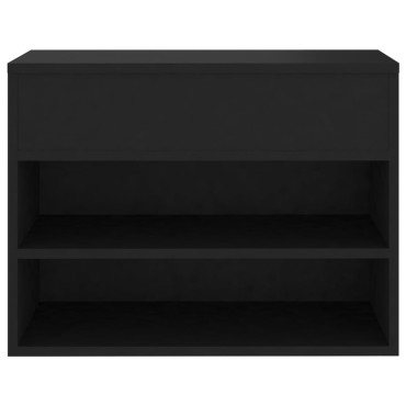 vidaXL Παπουτσοθήκη Μαύρη 60x30x45cm από Επεξ. Ξύλο