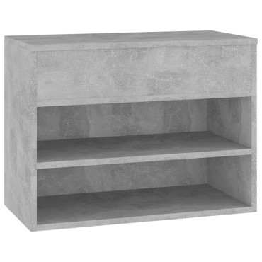vidaXL Παπουτσοθήκη Γκρι Σκυροδέματος 60x30x45cm από Επεξ. Ξύλο