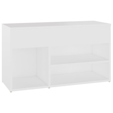 vidaXL Παπουτσοθήκη Λευκή 80x30x45cm από Επεξ. Ξύλο