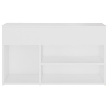 vidaXL Παπουτσοθήκη Λευκή 80x30x45cm από Επεξ. Ξύλο
