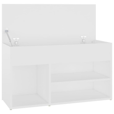 vidaXL Παπουτσοθήκη Λευκή 80x30x45cm από Επεξ. Ξύλο