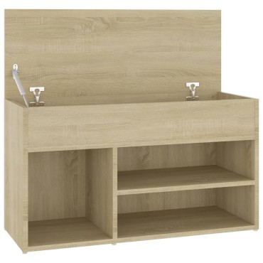 vidaXL Παπουτσοθήκη Sonoma Δρυς 80x30x45cm από Επεξ. Ξύλο