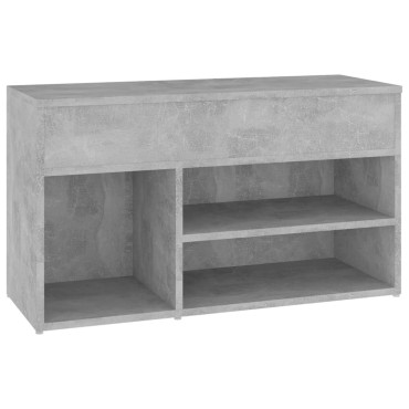 vidaXL Παπουτσοθήκη Γκρι Σκυροδέματος 80x30x45cm από Επεξ. Ξύλο